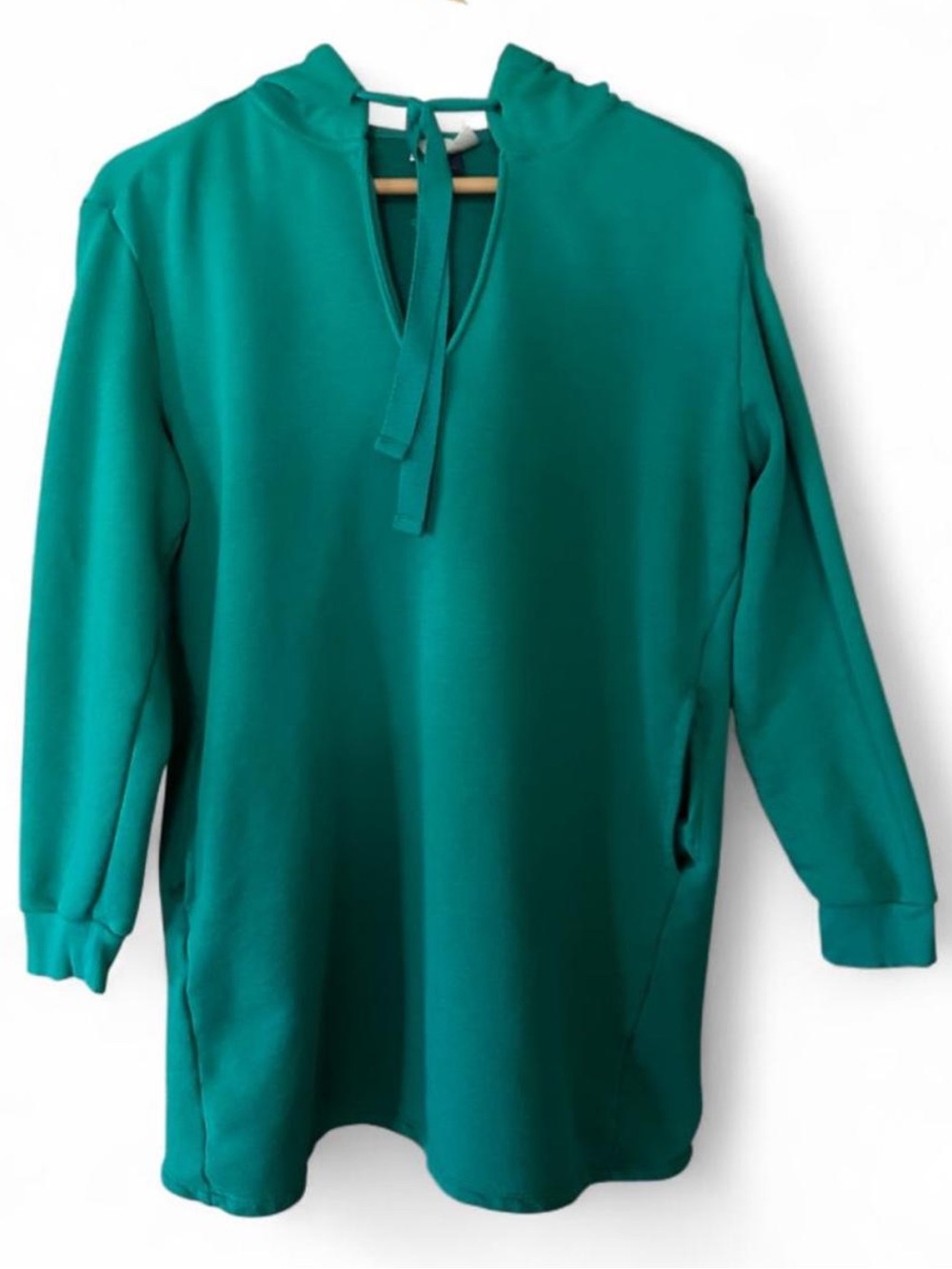 Universal Thread Teal Pullover Hoodie with Neck Tie